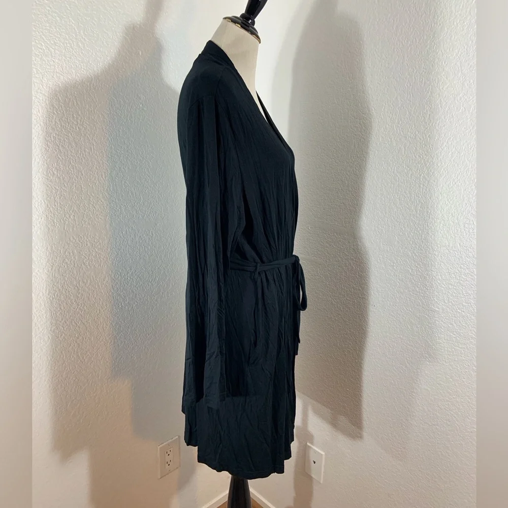 🌹New Listing🌹NWT Kohl's Apt. 9 Intimates Women's Black Long Sleeve Robe